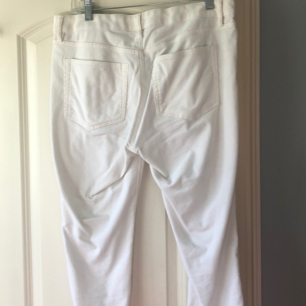 LOFT Cream Skinny Cords - Curvy